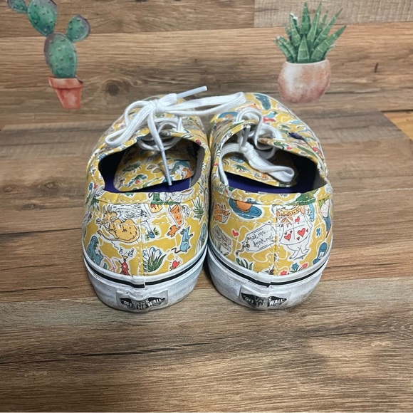 Vans Liberty of London Alice in Wonderland sneakers women’s size 8.5 yellow - Picture 5 of 11
